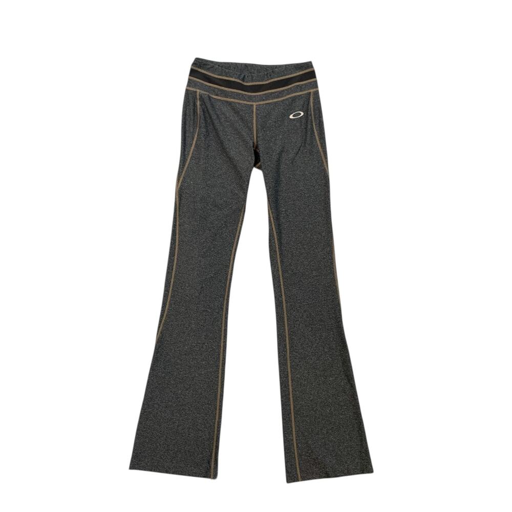 Oakley Pants Women S Small Grey Hydrolix Flare Flatlock Seams Pull On Yoga